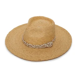 NATURAL BRAIDED ROPE STRAW HAT