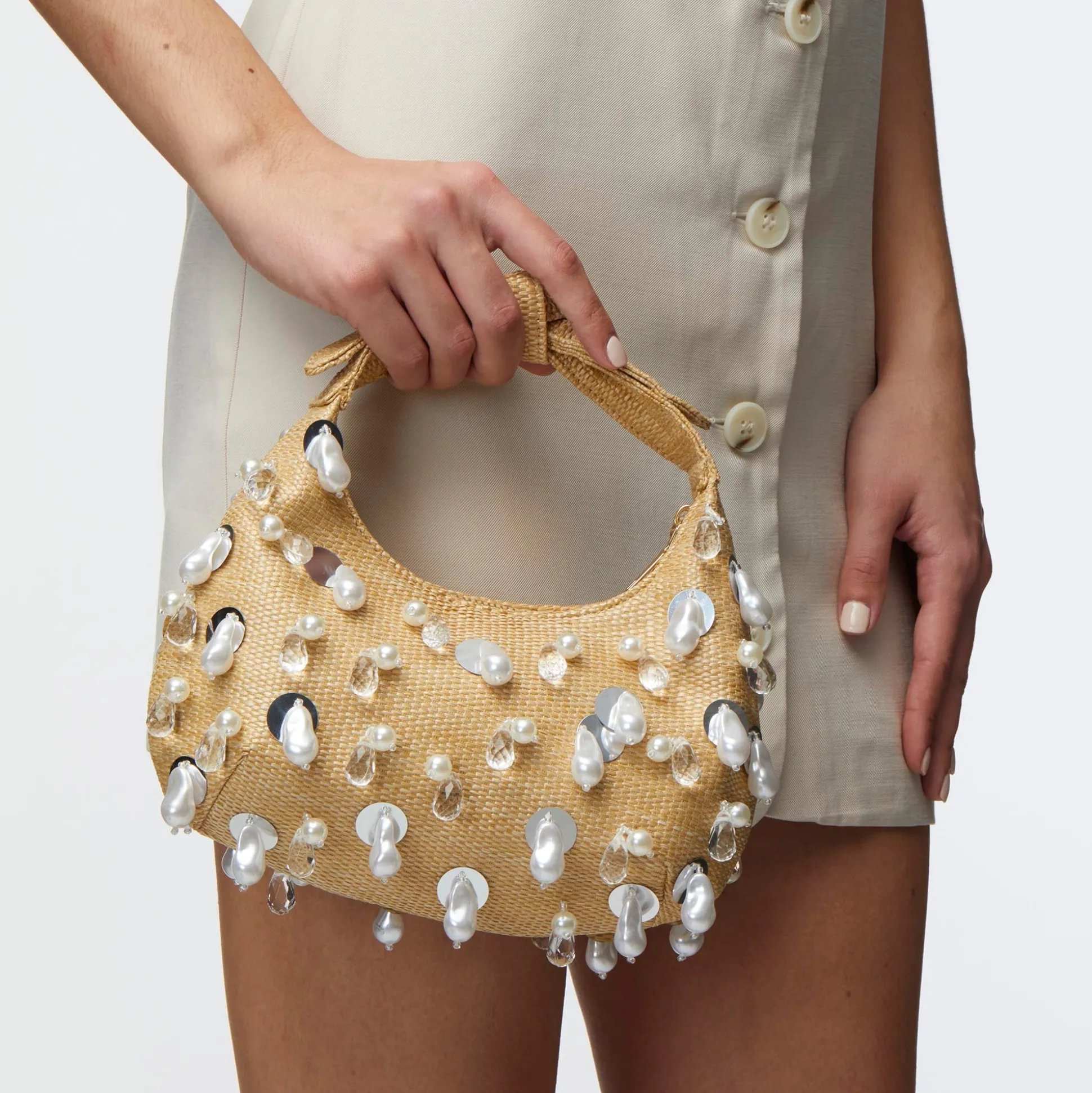 NATURAL CLEMENTINE CRESCENT BAG