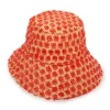 NATURAL MELON DOTTED RAFFIA LONG BRIM BUCKET HAT