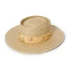NATURAL MICHELLE DÉCO SWIRL STRAW HAT