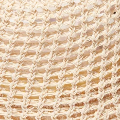 NATURAL OPEN WEAVE BUCKET HAT