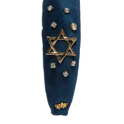 NAVY KIDS CRYSTAL STAR HOLIDAY KNOTTED HEADBAND