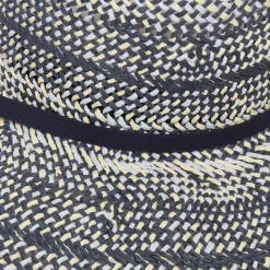 NAVY STRAW WOVEN HAT