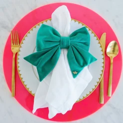 NEON PINK LUNA ROUND SET OF 4 PLACEMATS