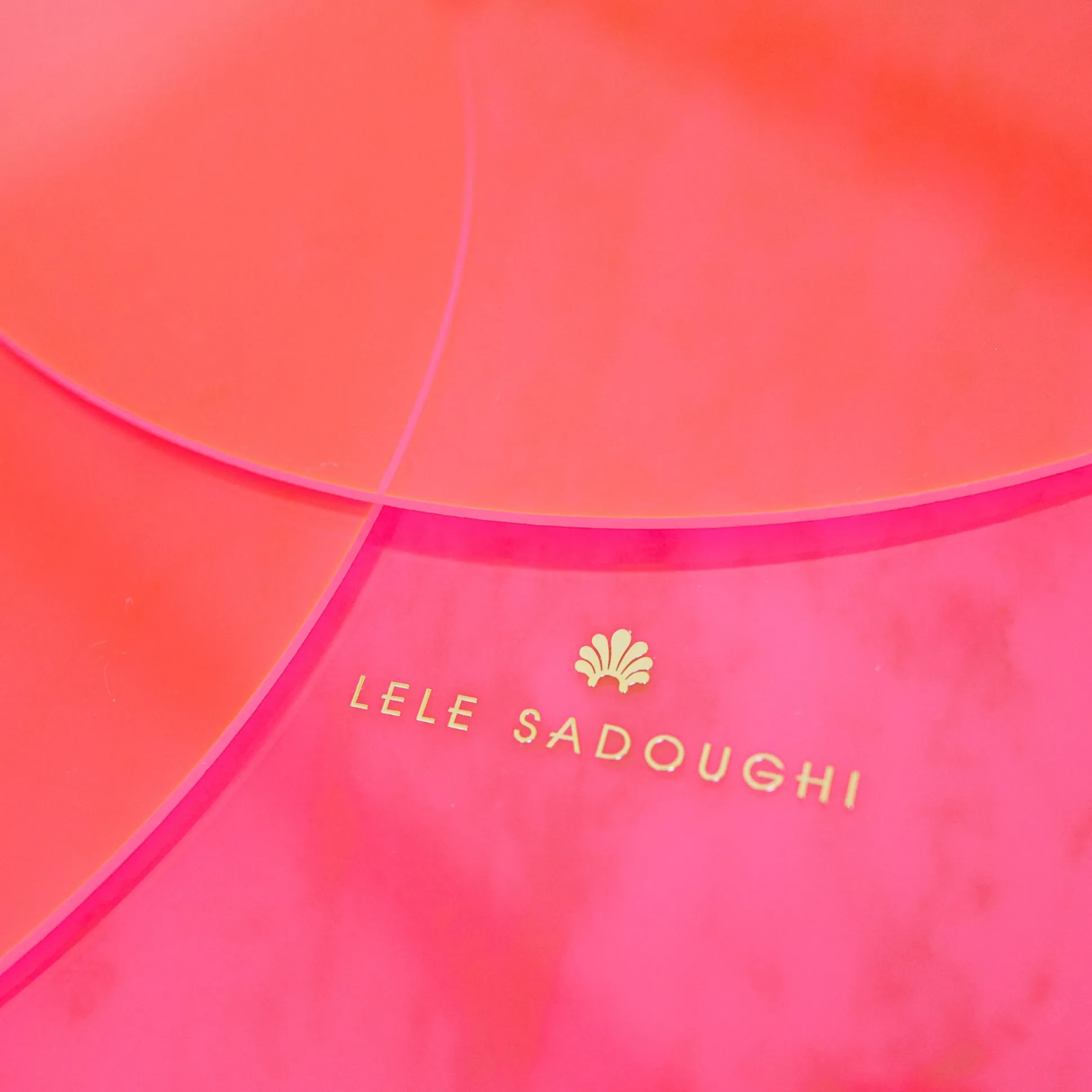 NEON PINK LUNA ROUND SET OF 4 PLACEMATS