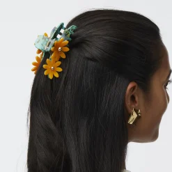 NEON TURQUOISE PETUNIA CLAW CLIP