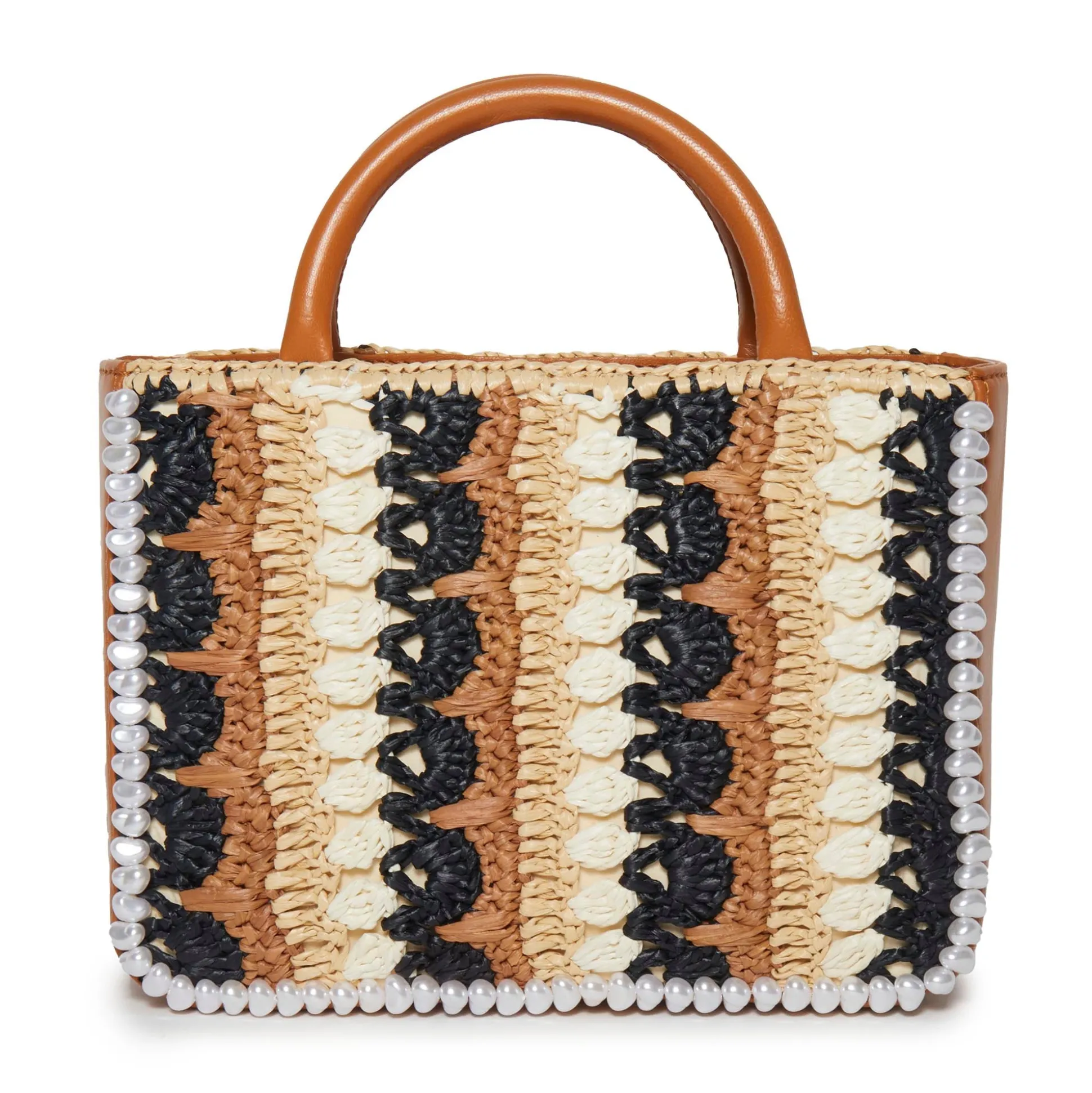 NEUTRAL NIGHT MAYA RAFFIA MINI TOTE