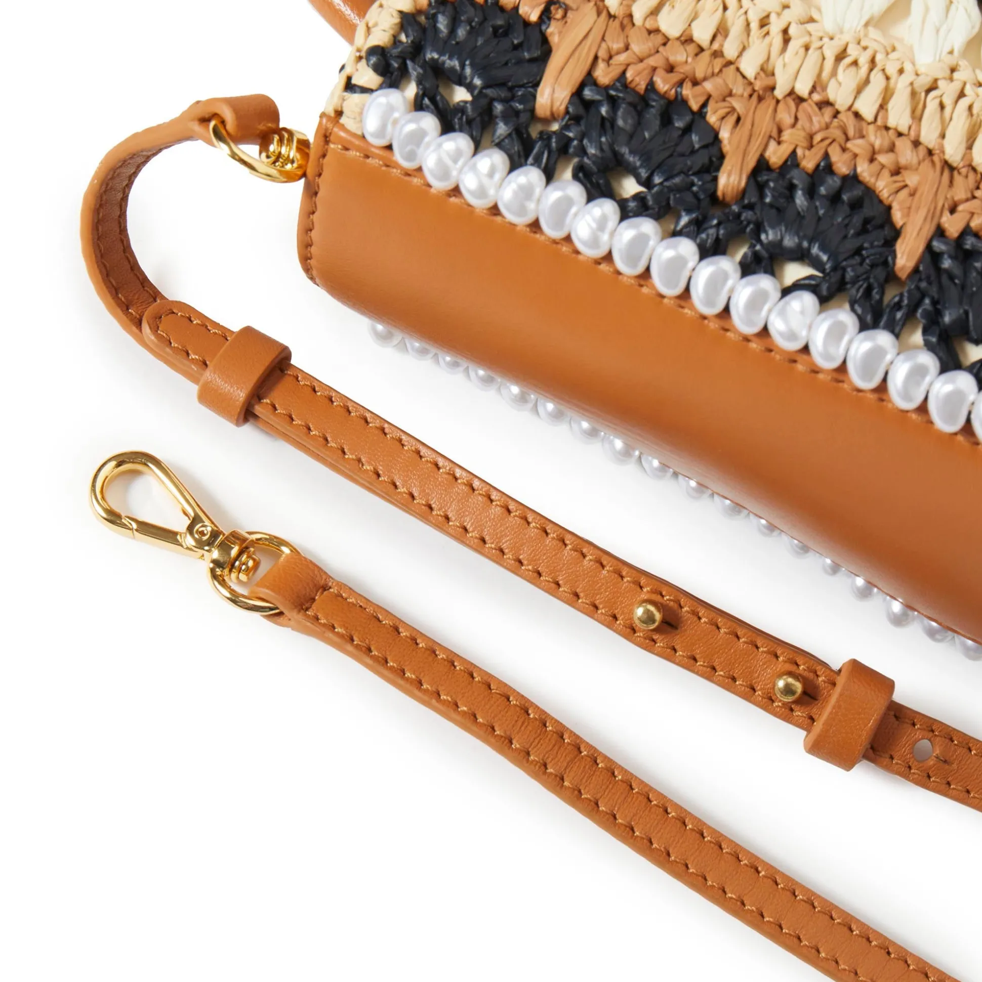 NEUTRAL NIGHT MAYA RAFFIA MINI TOTE