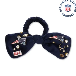 NEW ENGLAND PATRIOTS LELE SADOUGHI X NFL NAVY BOW SCRUNCHIE