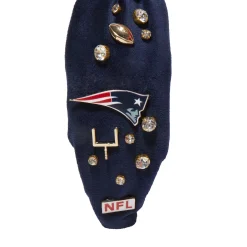 NEW ENGLAND PATRIOTS LELE SADOUGHI X NFL NAVY EMBELLISHED KNOTTED HEADBAND