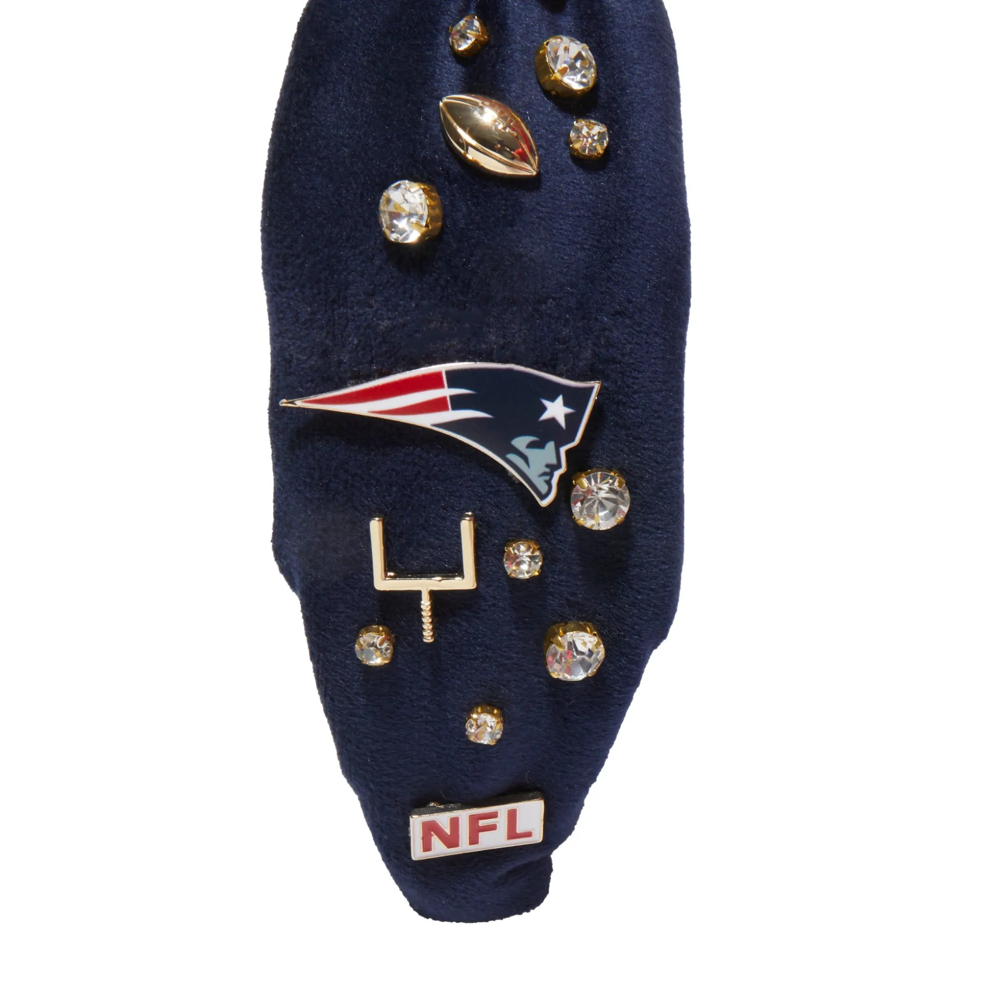 NEW ENGLAND PATRIOTS LELE SADOUGHI X NFL NAVY EMBELLISHED KNOTTED HEADBAND