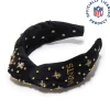 NEW ORLEANS SAINTS LELE SADOUGHI X NFL JET EMBELLISHED KNOTTED HEADBAND