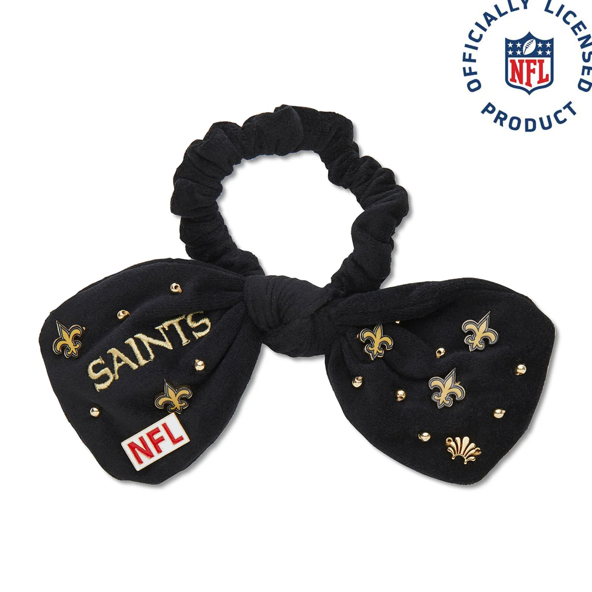 NEW ORLEANS SAINTS LELE SADOUGHI X NFL JET BOW SCRUNCHIE