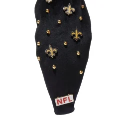 NEW ORLEANS SAINTS LELE SADOUGHI X NFL JET EMBELLISHED KNOTTED HEADBAND