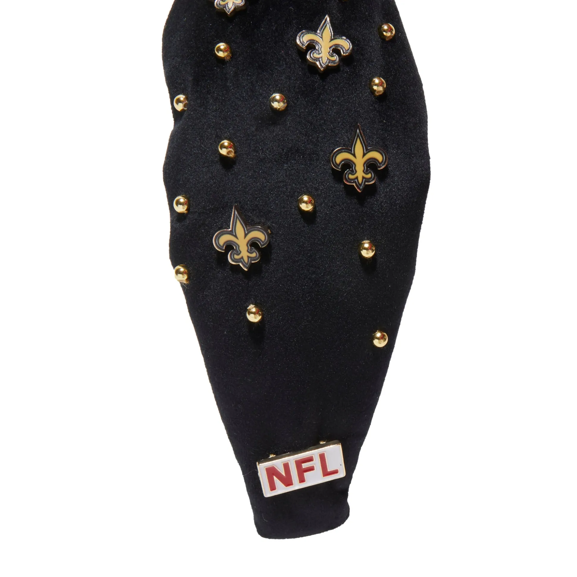 NEW ORLEANS SAINTS LELE SADOUGHI X NFL JET EMBELLISHED KNOTTED HEADBAND