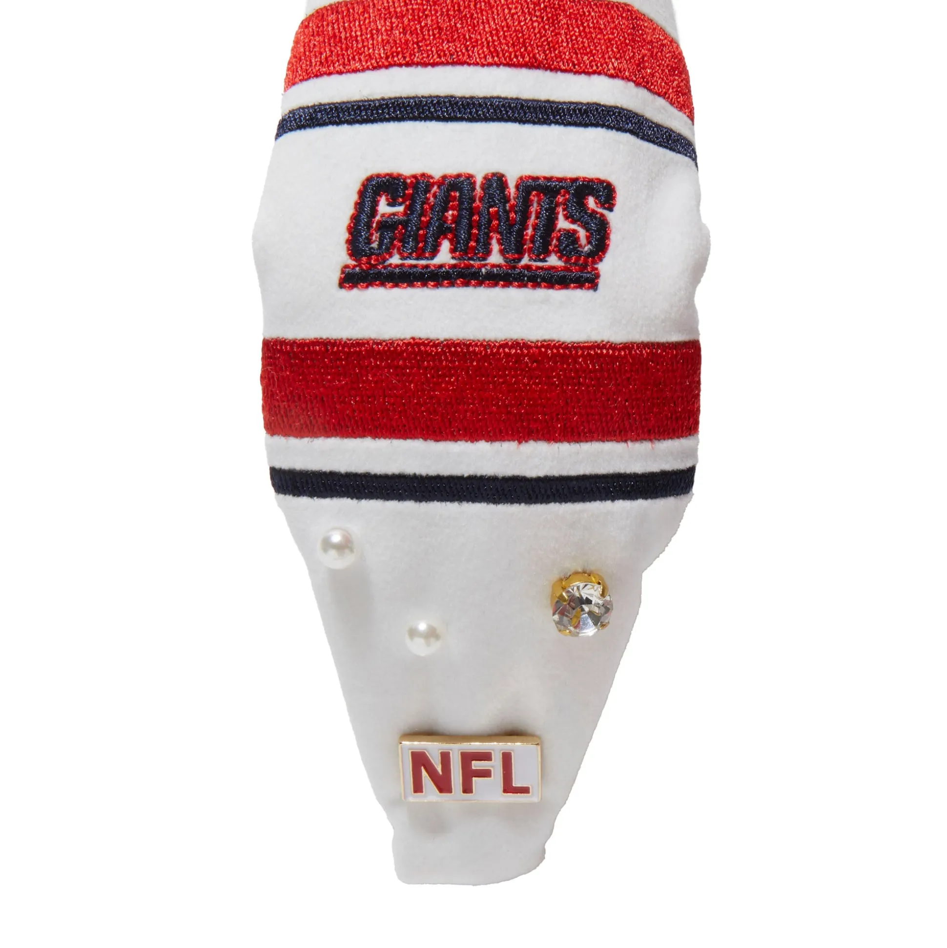 NEW YORK GIANTS LELE SADOUGHI X NFL IVORY EMBELLISHED KNOTTED HEADBAND