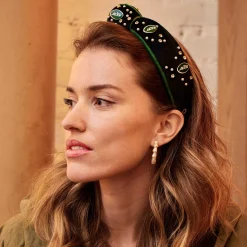 NEW YORK JETS LELE SADOUGHI X NFL JET EMBELLISHED KNOTTED HEADBAND