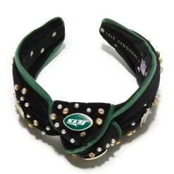 NEW YORK JETS LELE SADOUGHI X NFL JET EMBELLISHED KNOTTED HEADBAND