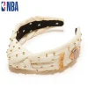 NEW YORK KNICKS LELE SADOUGHI / NBA IVORY EMBELLISHED KNOTTED HEADBAND