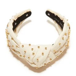 NEW YORK KNICKS LELE SADOUGHI / NBA IVORY EMBELLISHED KNOTTED HEADBAND