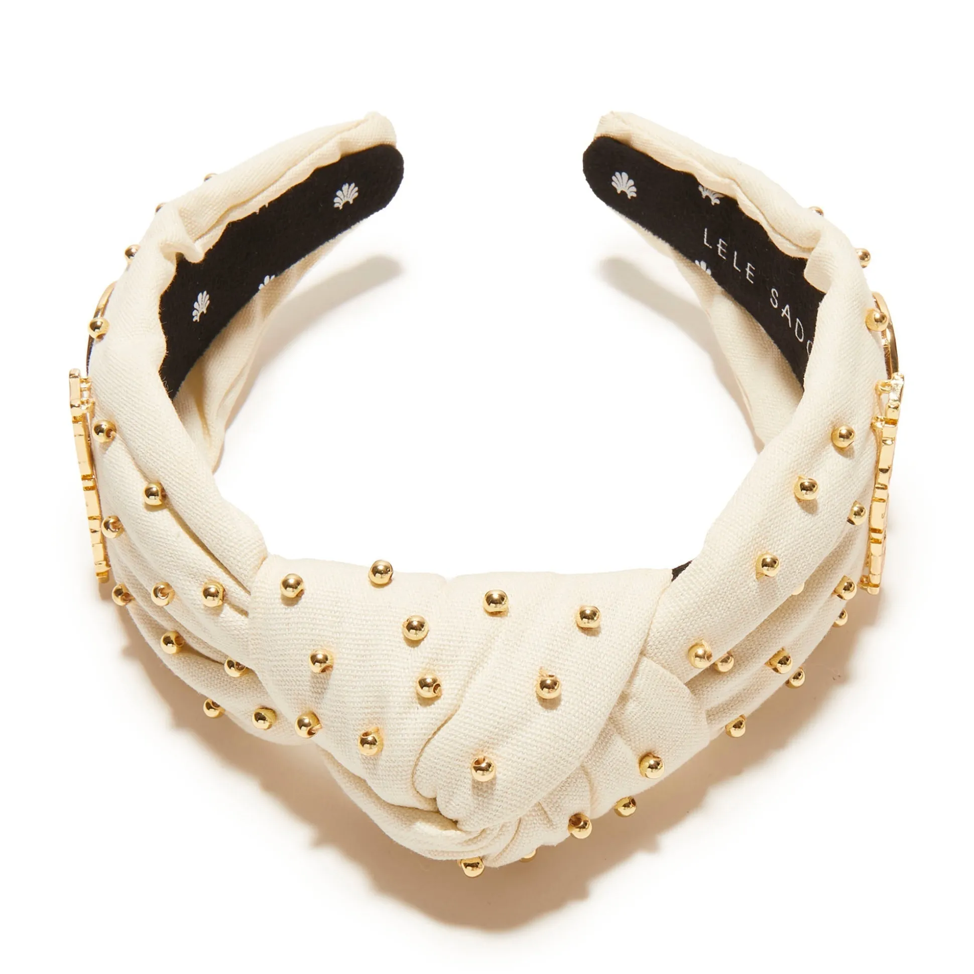 NEW YORK KNICKS LELE SADOUGHI / NBA IVORY EMBELLISHED KNOTTED HEADBAND