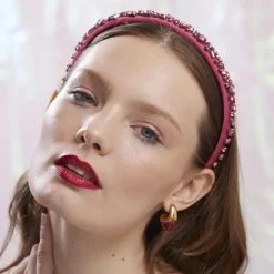 OCTOBER PINK TOURMALINE GIGI JEWELED BIRTHSTONE HEADBAND