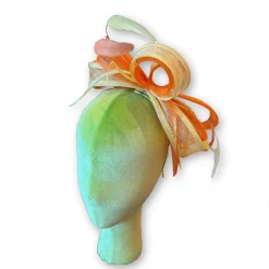 ORANGE SWIRL LELE SADOUGHI x KGB ONE-OF-A-KIND FASCINATOR