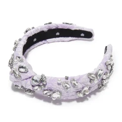 ORCHID SLIM KNOTTED CRYSTAL CLUSTER HEADBAND