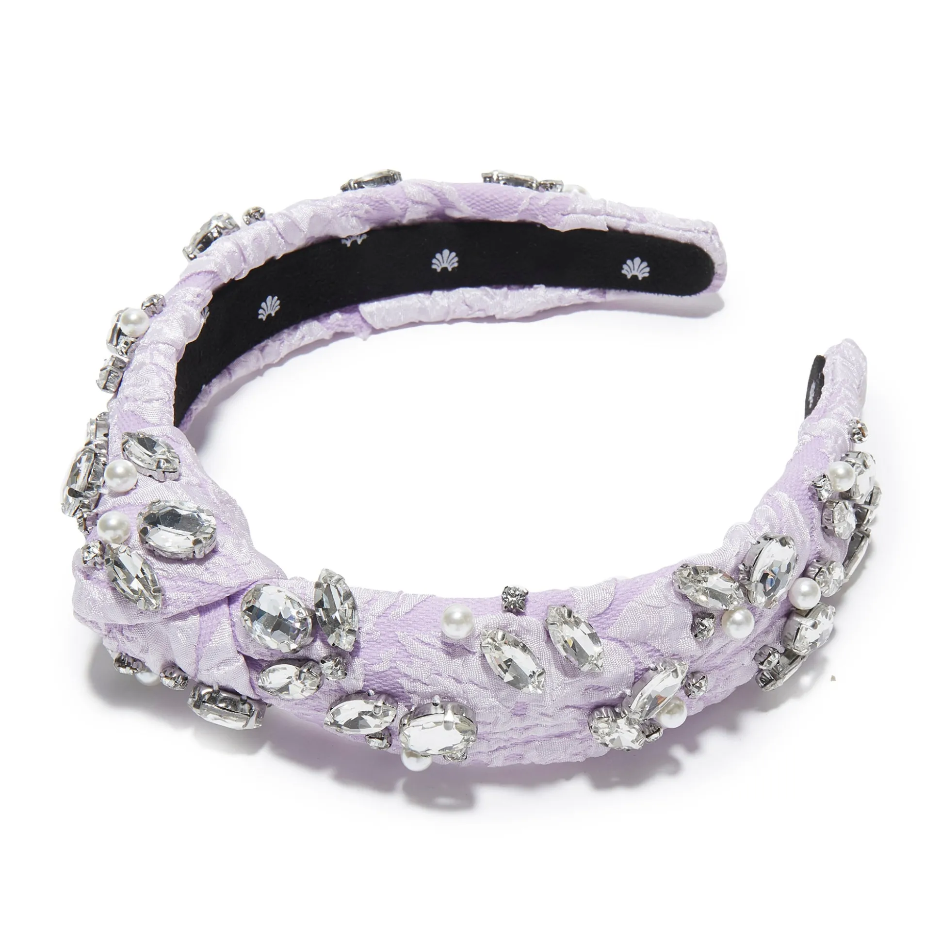 ORCHID SLIM KNOTTED CRYSTAL CLUSTER HEADBAND