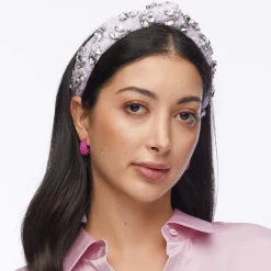 ORCHID SLIM KNOTTED CRYSTAL CLUSTER HEADBAND
