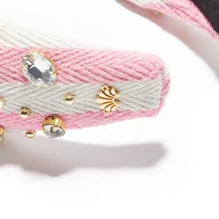 PARADISE PINK PALM TREE CRYSTAL KNOTTED HEADBAND