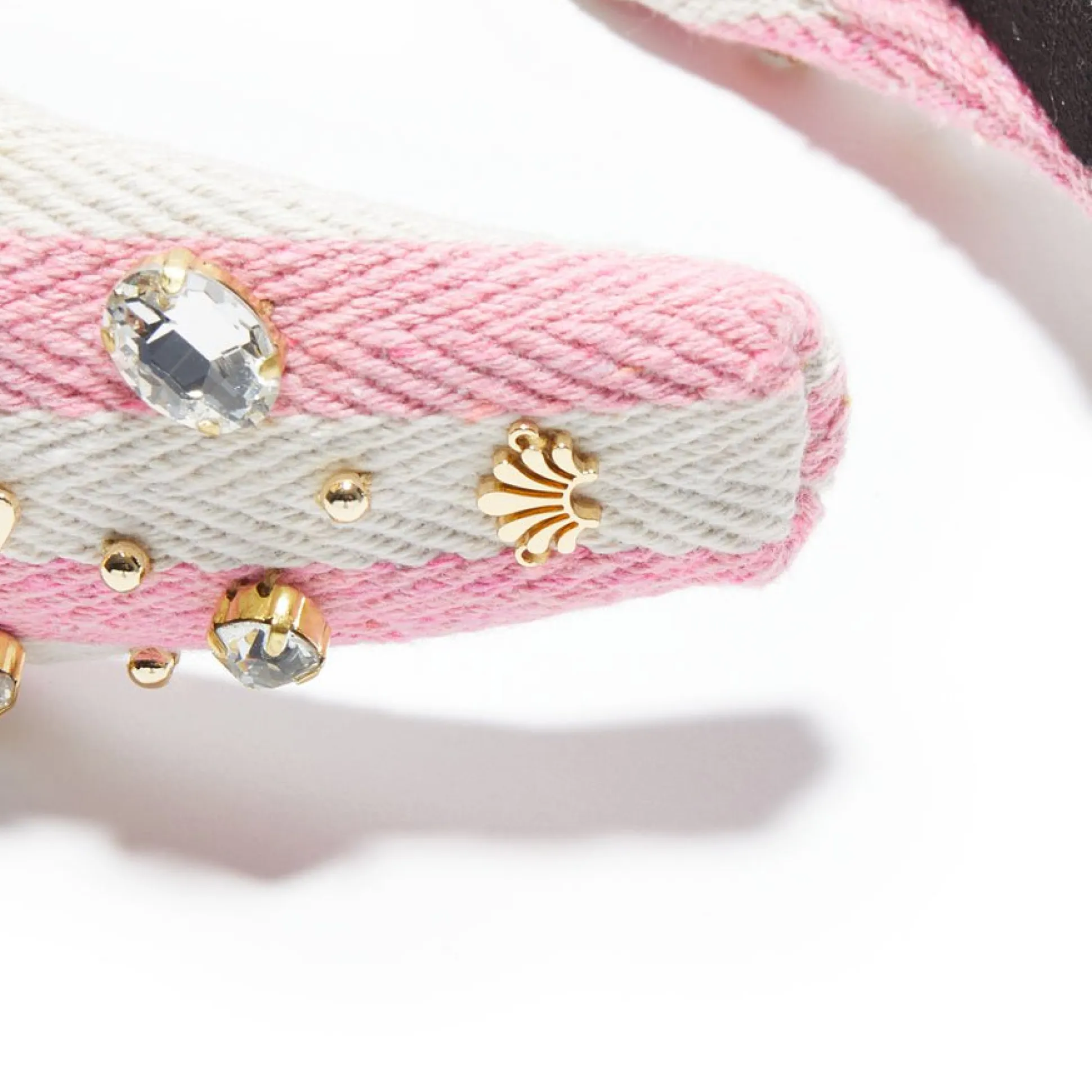 PARADISE PINK PALM TREE CRYSTAL KNOTTED HEADBAND