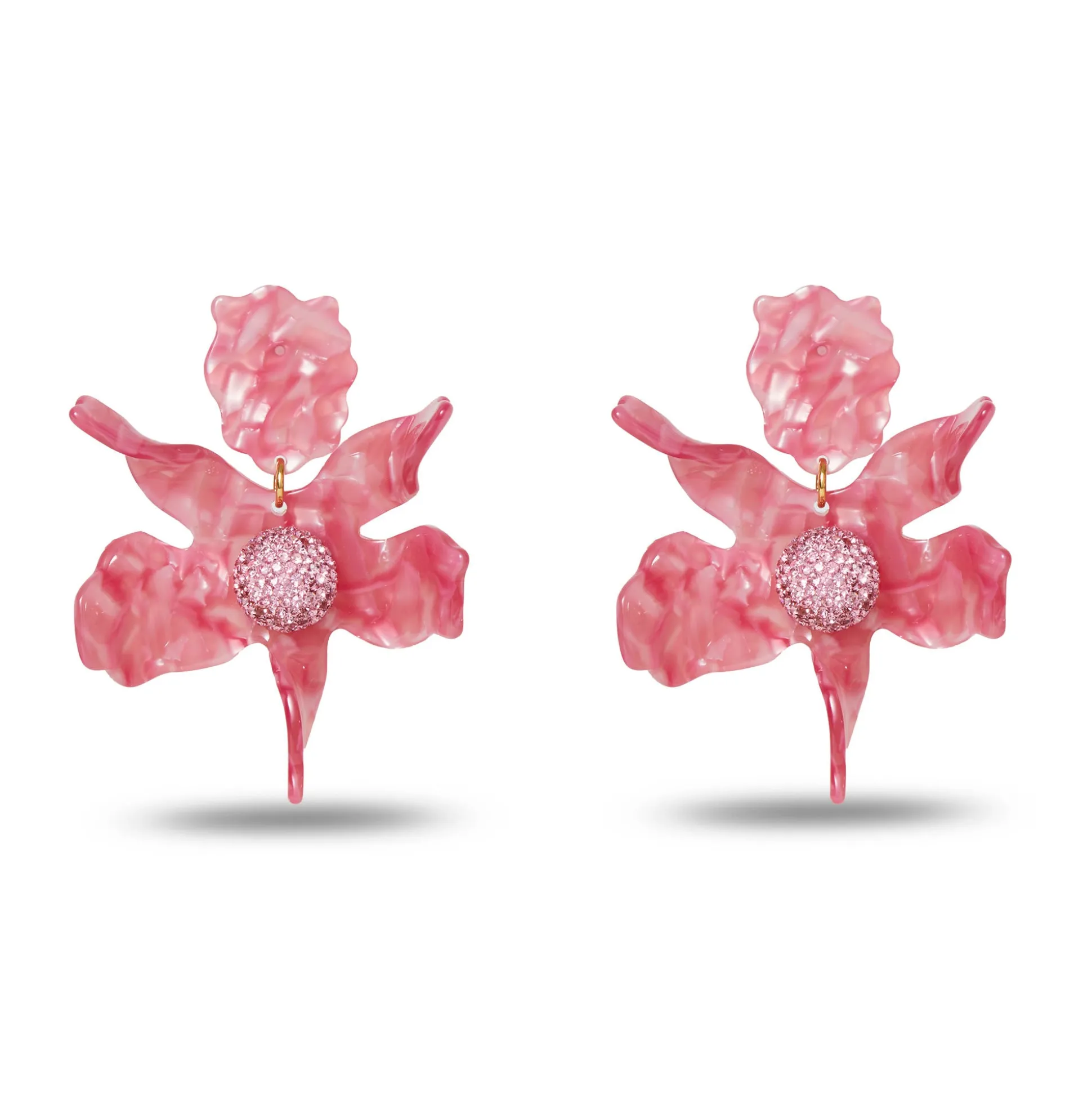 PASSIONFRUIT PINK LILLY PULITZER x LELE CRYSTAL LILY EARRINGS