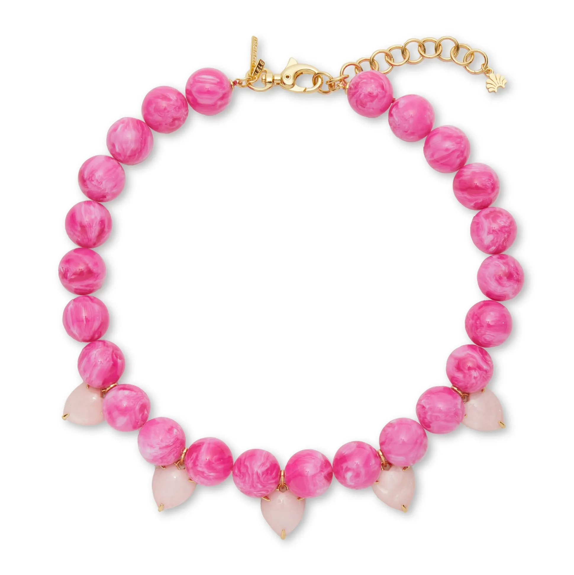 PASSIONFRUIT PINK LILLY PULITZER x LELE HEART COUNTRY CLUB NECKLACE