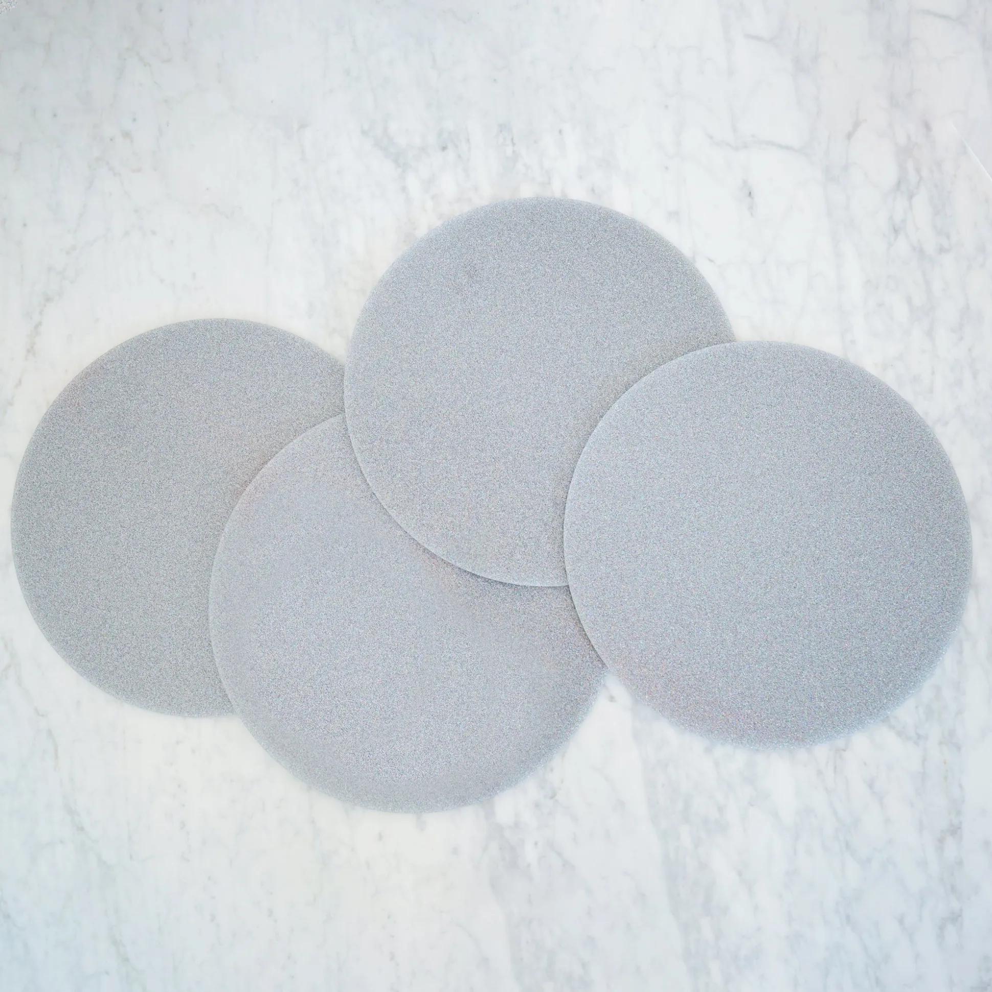PASTEL GLITTER LUNA ROUND SET OF 4 PLACEMATS