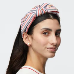 PATRIOTIC STRIPE HOLLY STRIPED EMBELLISHED HEADBAND