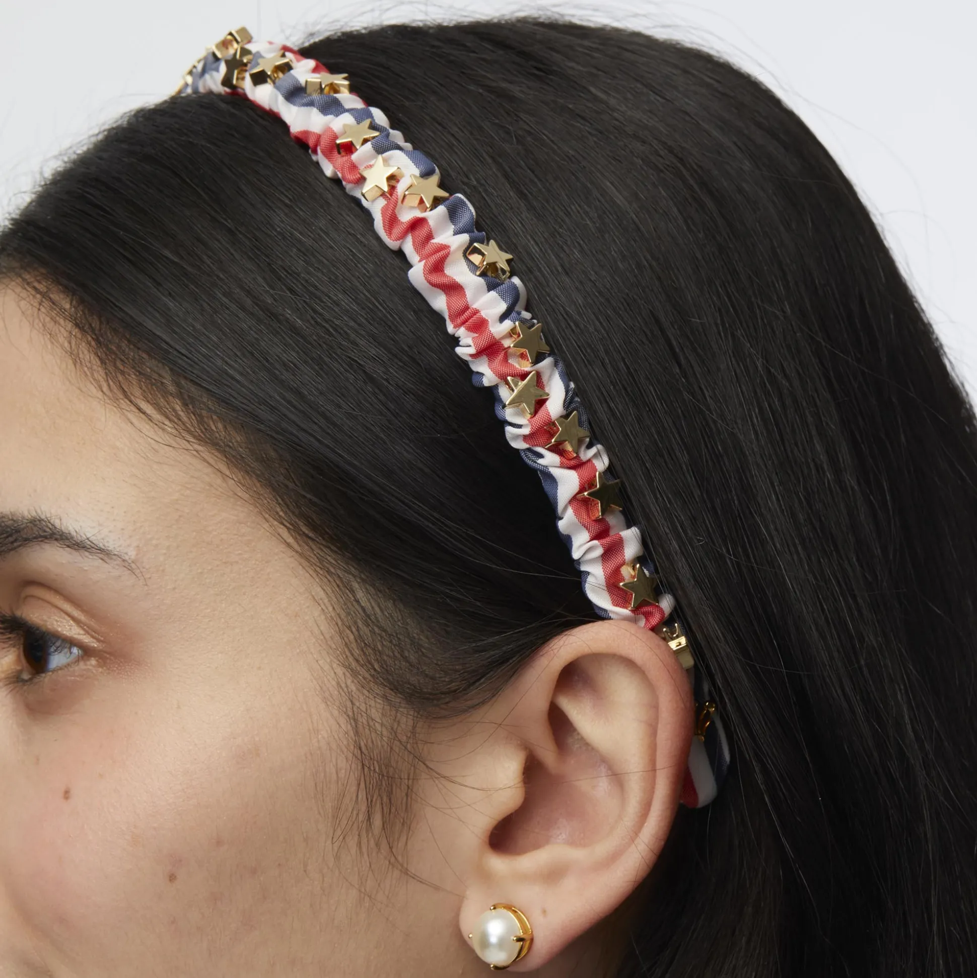 PATRIOTIC STRIPE JESSIE STRIPED EMBELLISHED HEADBAND