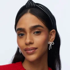 PEARL BOW STUD EARRINGS