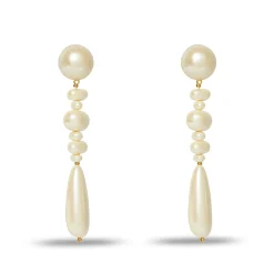 PEARL COPACABANA LINEAR EARRINGS