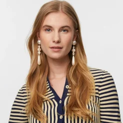 PEARL COPACABANA LINEAR EARRINGS