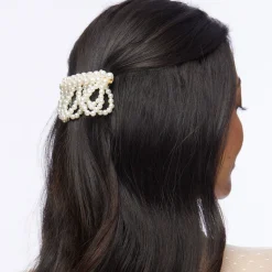 PEARL FRINGE BARRETTE