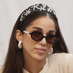 PEARL JET BRIGITTE PEARL FLORAL BROCADE HEADBAND