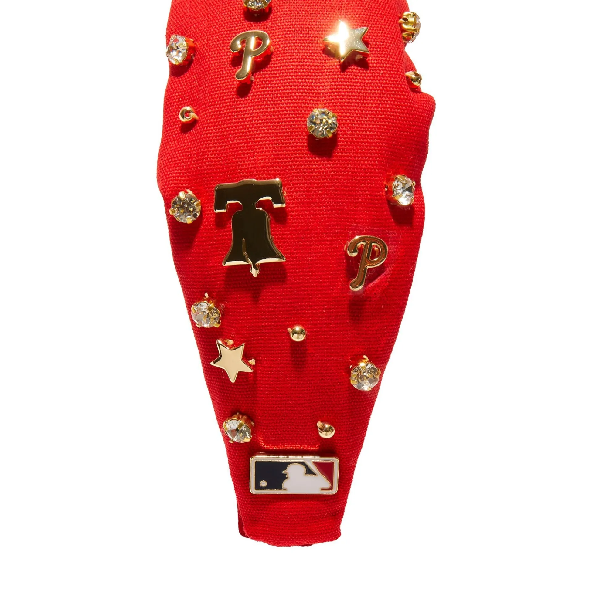 PHILADELPHIA PHILLIES LELE SADOUGHI / MLB RED EMBELLISHED KNOTTED HEADBAND