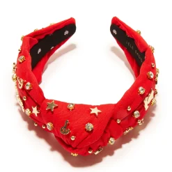 PHILADELPHIA PHILLIES LELE SADOUGHI / MLB RED EMBELLISHED KNOTTED HEADBAND