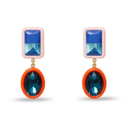 PINK FIRE DUO DROP EARRINGS