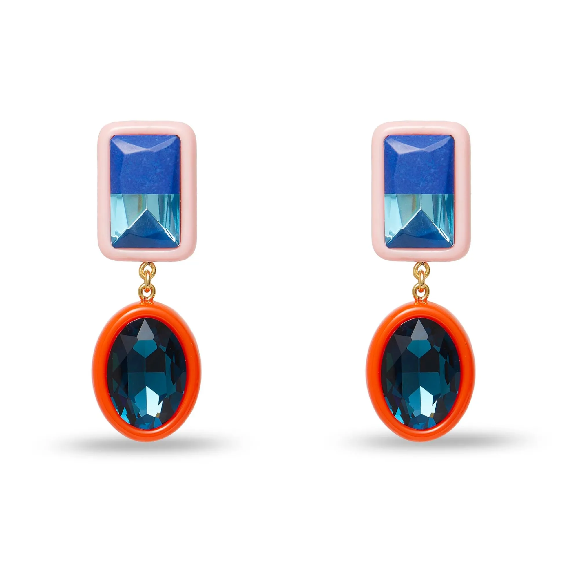 PINK FIRE DUO DROP EARRINGS