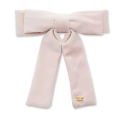 PINK VELVET ANTOINETTE BOW BARRETTE