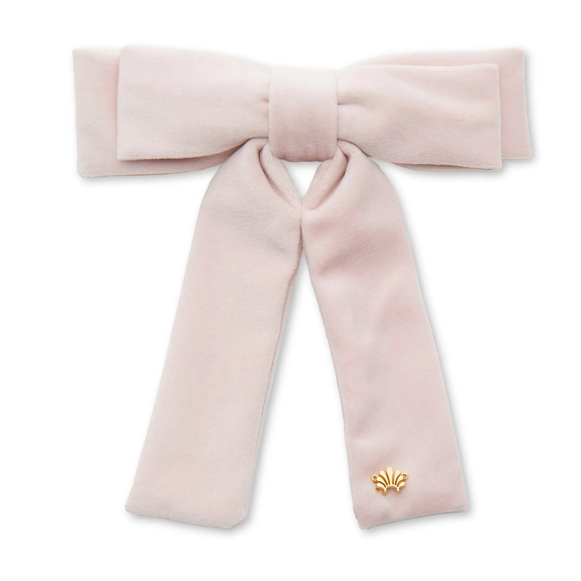 PINK VELVET ANTOINETTE BOW BARRETTE