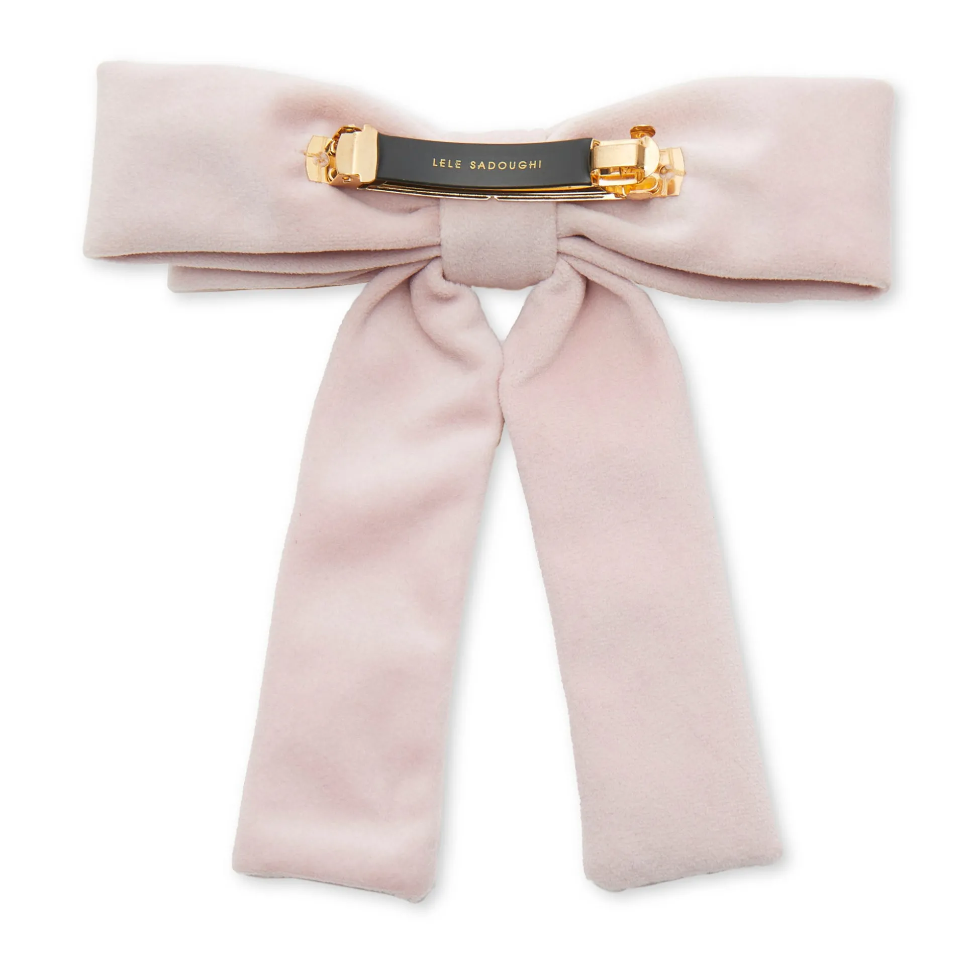 PINK VELVET ANTOINETTE BOW BARRETTE