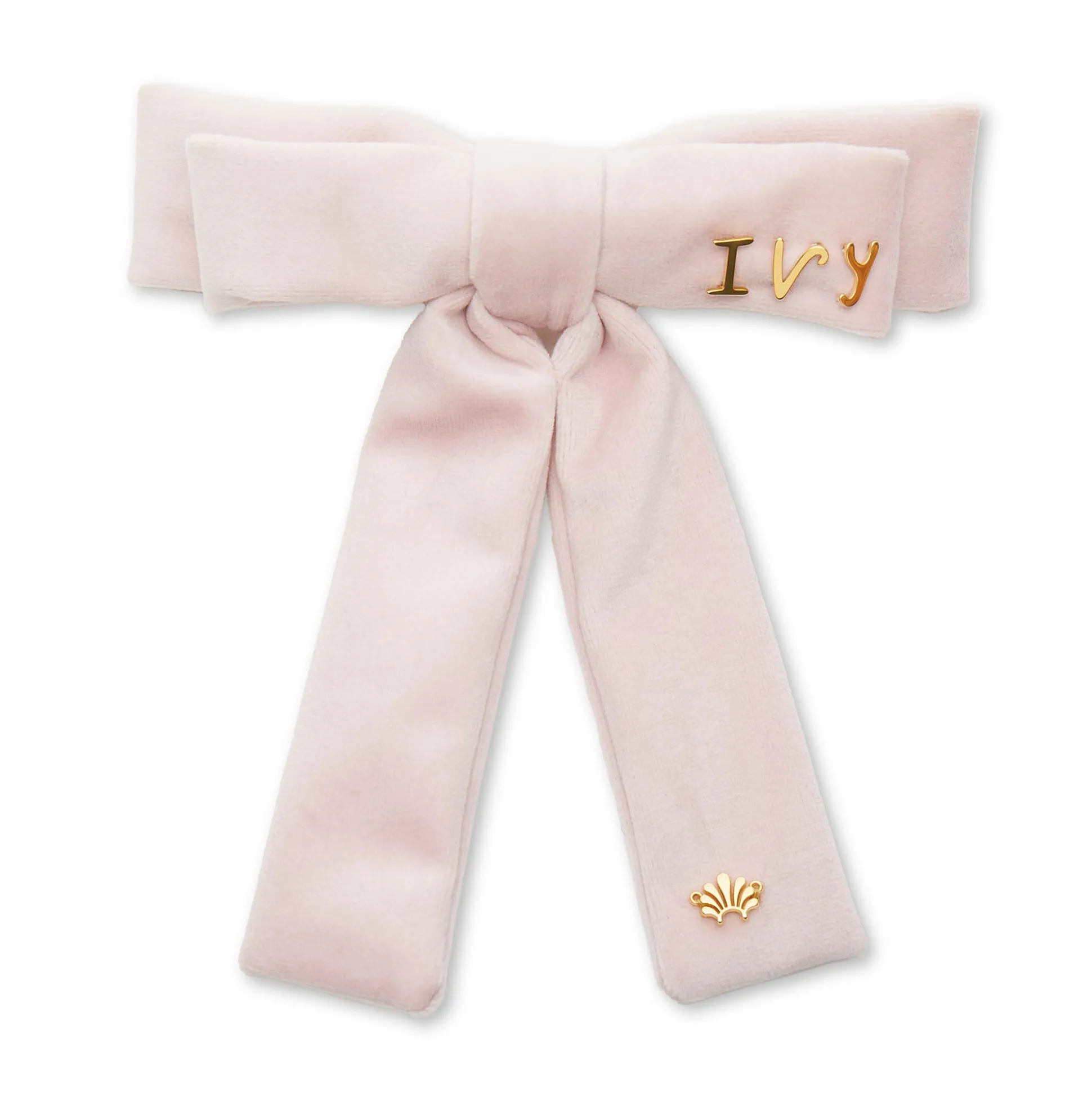 PINK VELVET ANTOINETTE BOW BARRETTE